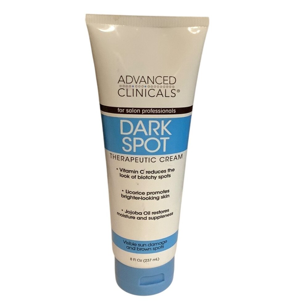 Advanced Clinicals Dark Spot Therapeutic Cream 8 Fl Oz Vitamin C Licorice Oil